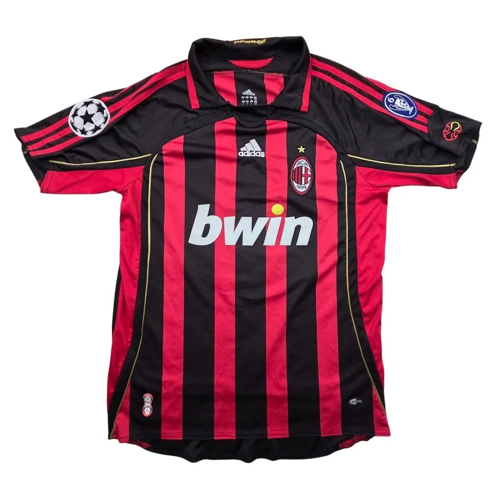 Adidas AC Milan 2007-08 Home Jersey Ronaldo 99 Red Black Mens Large Soccer Kit